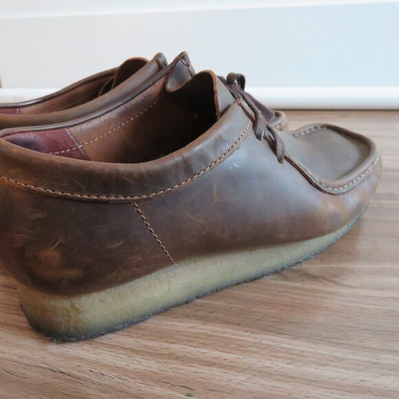 CLARKS ORIGINALS Wallabee Chukka Shoes in Brown Leather - Men's Size US 9 - Picture 9 of 15